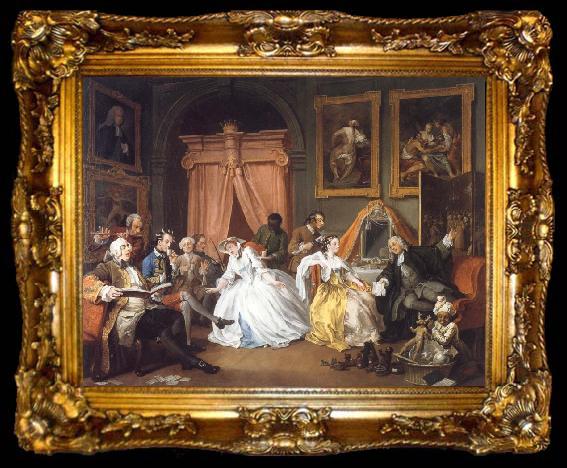 framed  William Hogarth Marriage a la Mode IV The Toilette, ta009-2